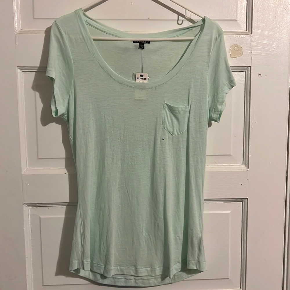 Express mint green short sleeve tee size M